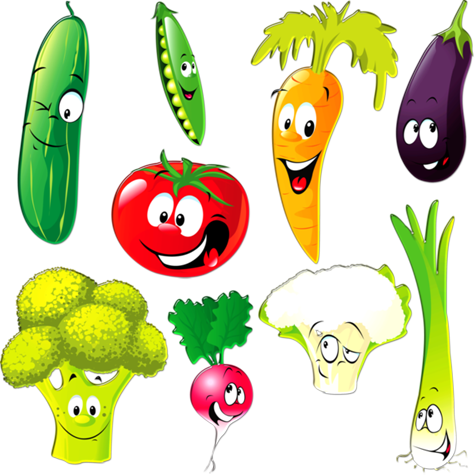 Groente En Fruit Fun - Imagen De Frutas Y Verduras Animadas (475x475)