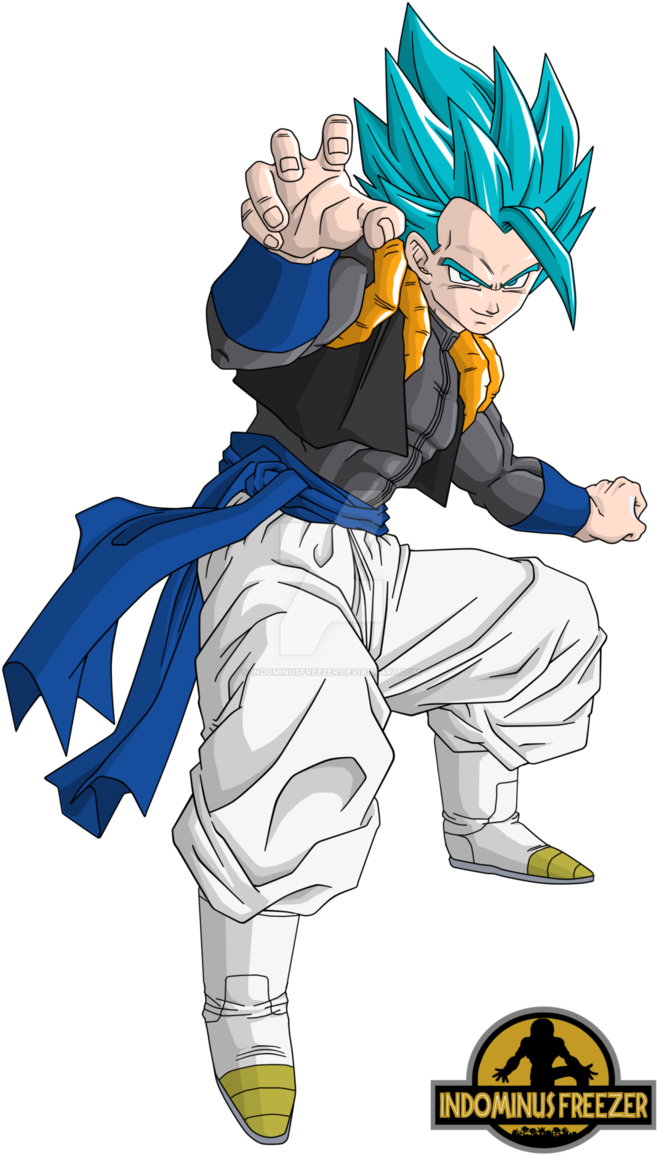 Gogeta Super Saiyan Blue By Indominusfreezer - Dragon Ball Gogeta Ssj Blue (677x1179)