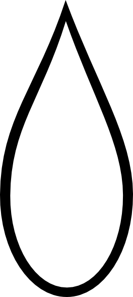 Long Teardrop Clipart (264x588)