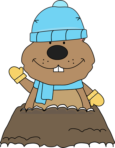 Shadow Clipart Groundhog Hole - Winter Groundhog Clipart (389x500)