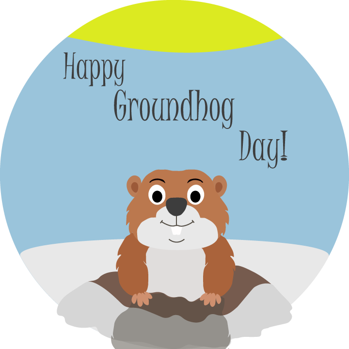Groundhog Clipart Winter Day - Groundhog Day 2018 (720x720)
