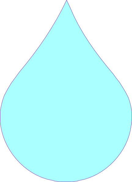 Tear Drop - Clipart Library - Blue Teardrop Vector (432x595)