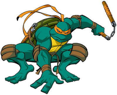 Mikey - Teenage Mutant Ninja Turtles Michelangelo Png (399x323)