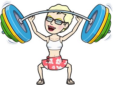 I Lift Weights In The Gym With Some Frequency - Gym Bitmoji (398x398)