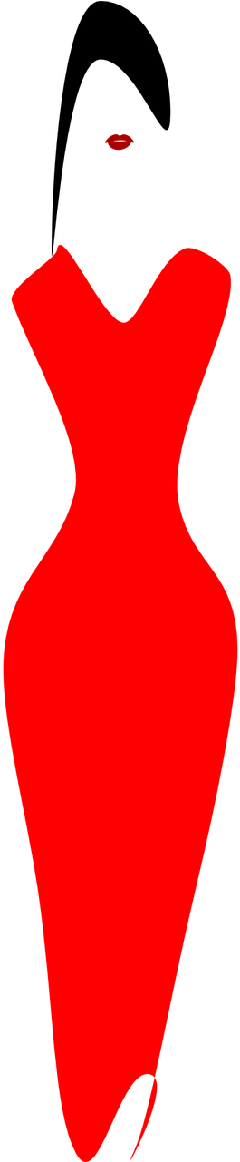 Imaginary Items In The Underworld - Red Dress Vector Png (640x1280)