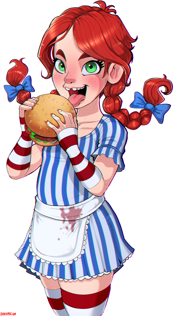 Hamburger Fast Food Cartoon Anime Fictional Character - Shadbase Wendys.