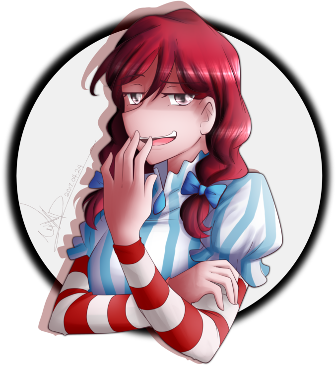 Anime Wendy's Company Fan Art Drawing - Anime Wendy's Company Fan Art Drawing (800x800)
