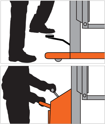 Presto Stackers Are Available With Either Manual Lift - Lift Operating Mechanism Manual (400x462)