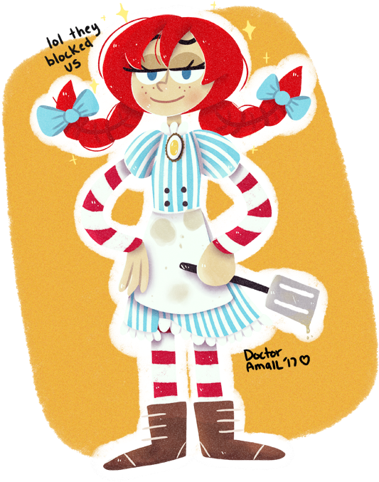 Wendy's Fast Food Twitter Smug Anime Wendy Fanart Fan - Cartoon (700x700)