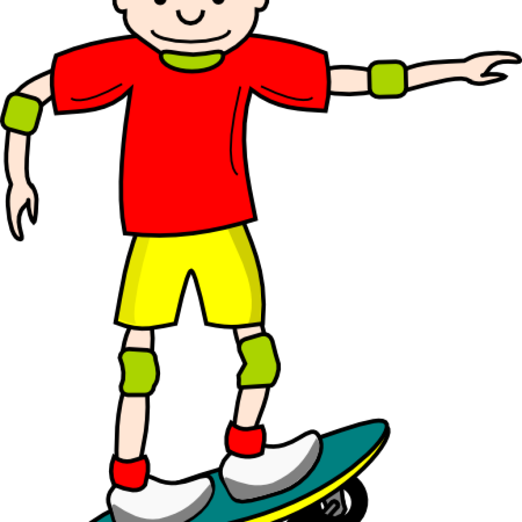 Skateboard Clipart Skateboard Clip Art At Clker Vector - Cartoon Skateboarder Shower Curtain (1024x1024)