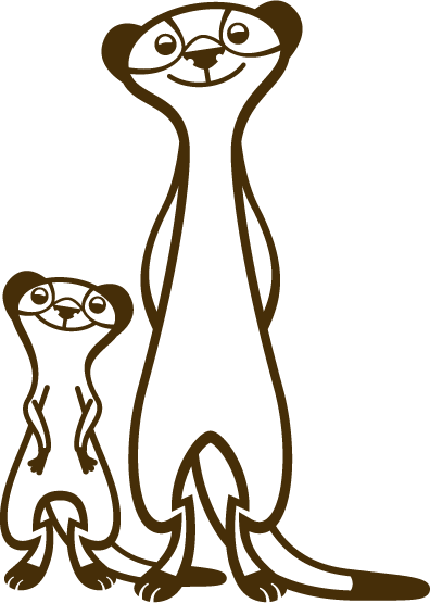 Erdmännchen - Clipart Groß Und Klein (396x555)