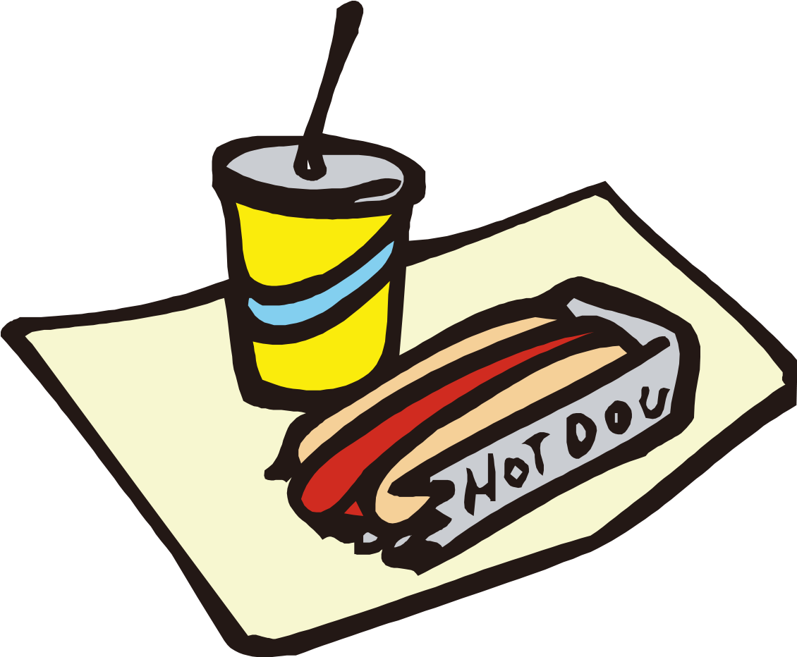Hot Dog Soft Drink Hamburger Fast Food Clip Art - Hot Dog Soft Drink Hamburger Fast Food Clip Art (1181x1181)