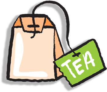 Bag Transpa Png Or Svg To - Tea Bag Cartoon Png (422x350)