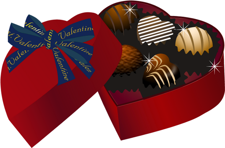 Candy Bar Clipart Sized - Box Of Chocolates Clipart (768x512)