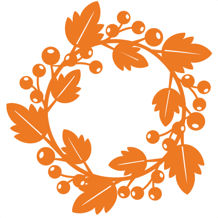 Fall Wreath Svg Scrapbook Cut File Cute Clipart Files - Cricut (432x432)