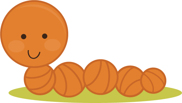 Bugs Clipart Worm - Cute Worm Transparent Background (627x356)