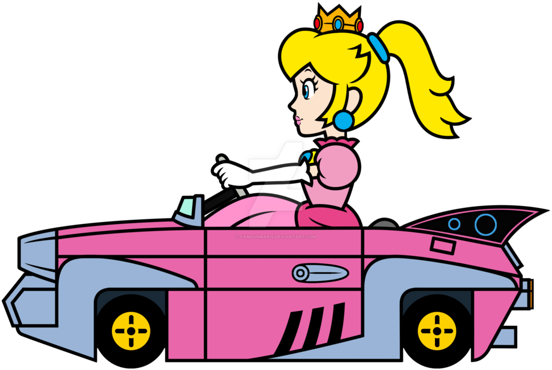 Badwagon Peach By Famousmari5 - Rosalina Super Mario Kart (1091x732)
