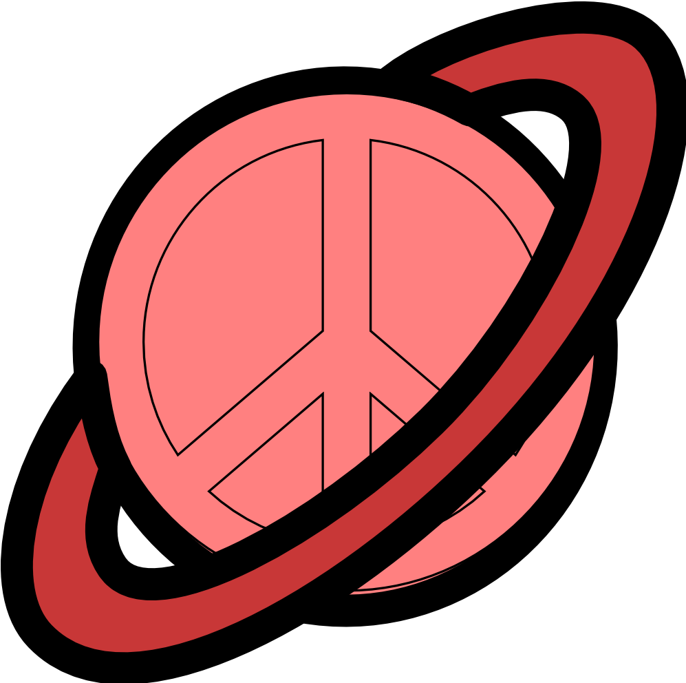 Planet Icon Christmas Xmas Toy Peace Symbol Sign Coloring - Clipart Planet (999x999)