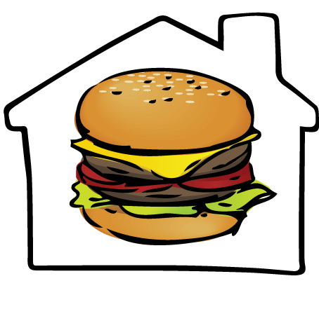 Illustration Of Burger Icon Clipart Vector - Hamburger Clip Art (500x500)
