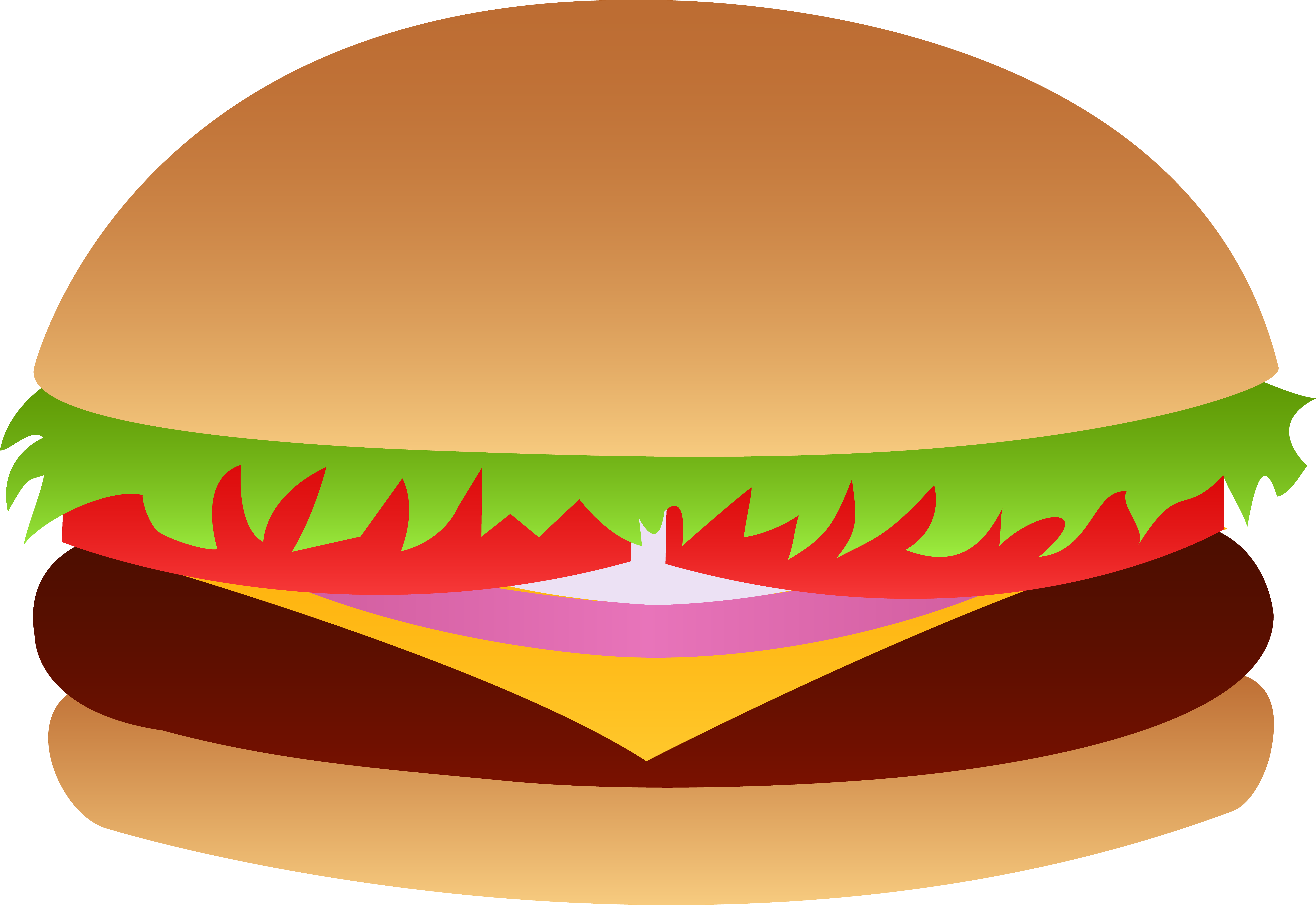 Hamburger Clipart Cheeseburger - Clip Art (7593x5221)