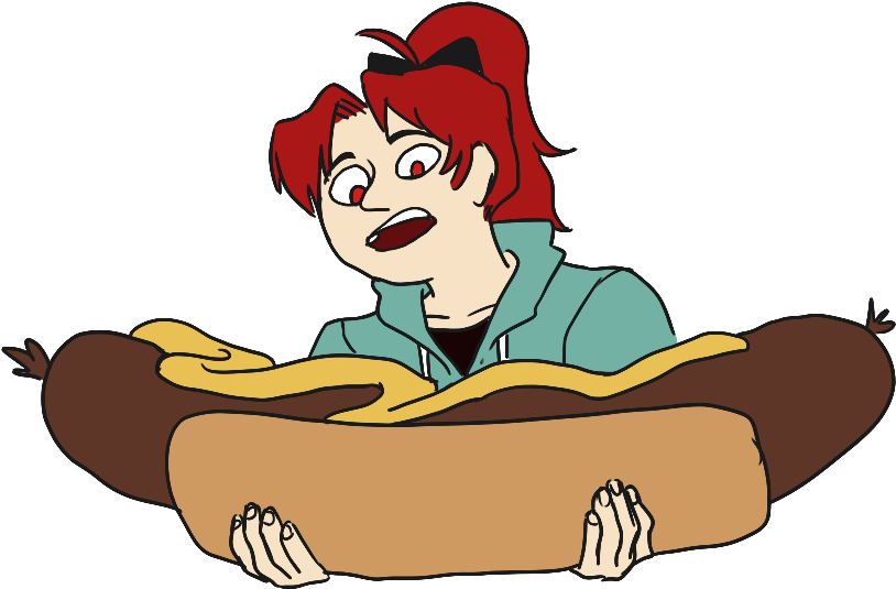 Big Hotdogs By Mouradian On Clipart Library - Cartoon (848x624)