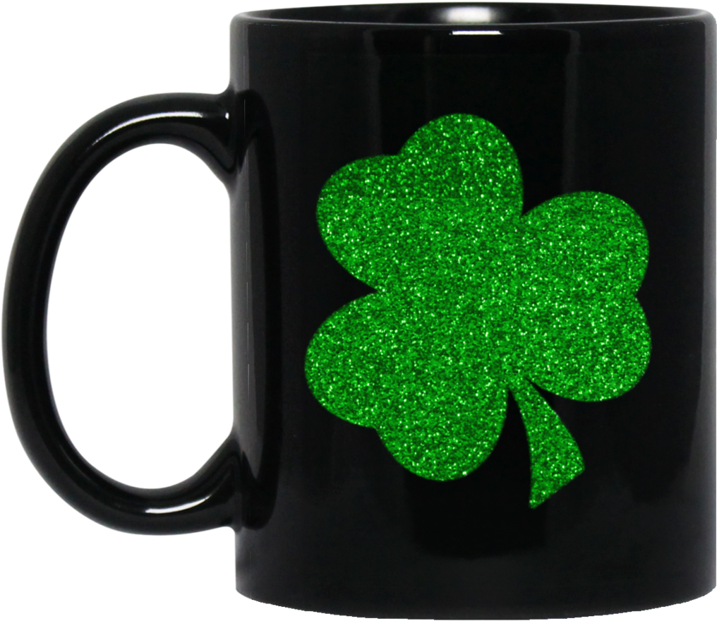 New Saint Patrick's Day Four Leaf Clover Green Bling - My Husband Mug (1024x1024)