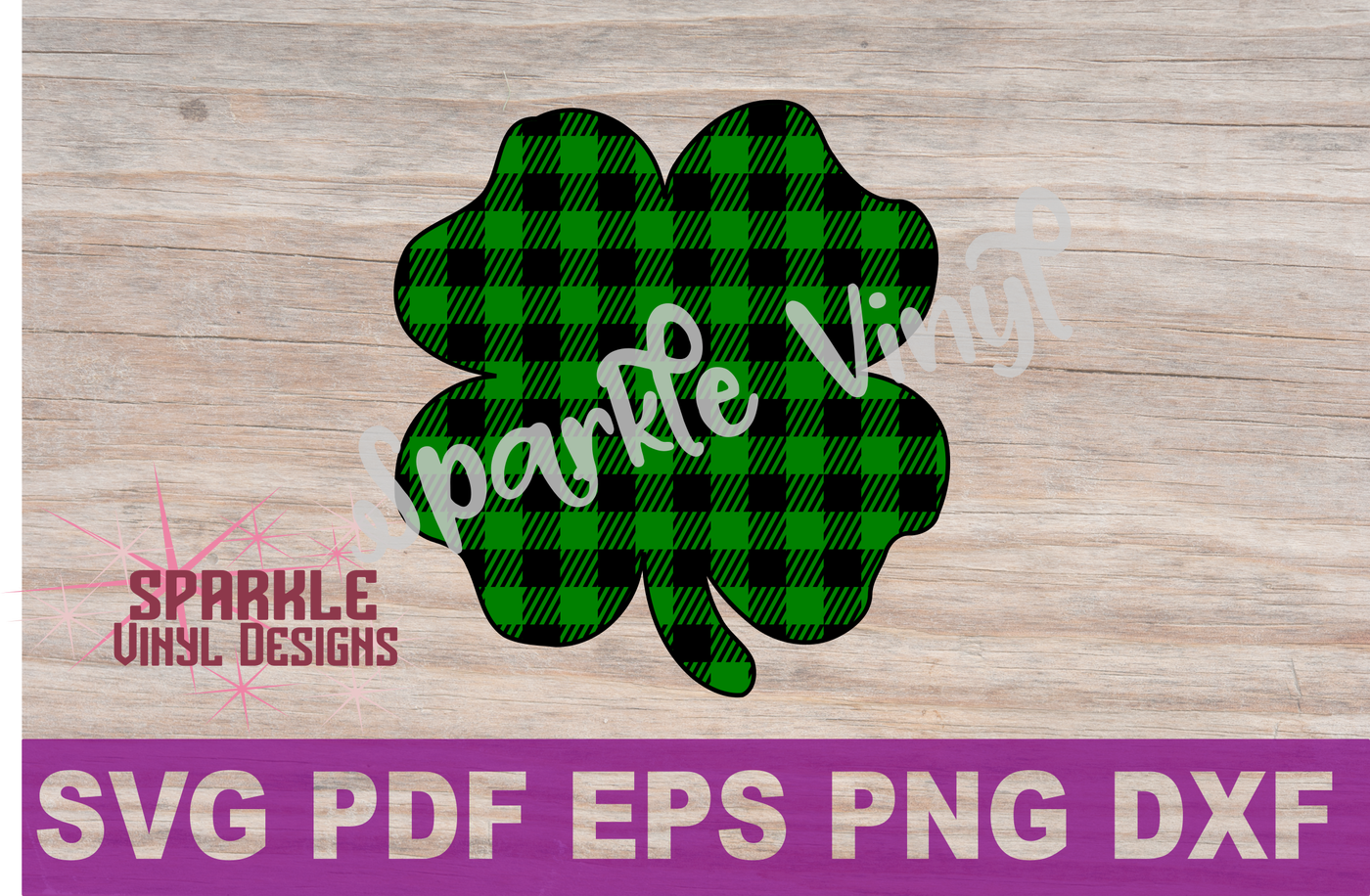 Plaid Four Leaf Clover - Poster (1400x916)