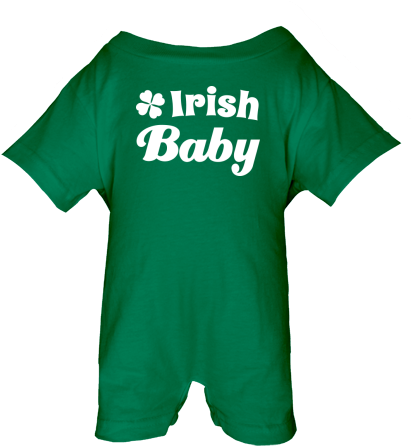 Irish Baby St Patricks Day Design Has Four Leaf Clover - T-shirt (480x480)