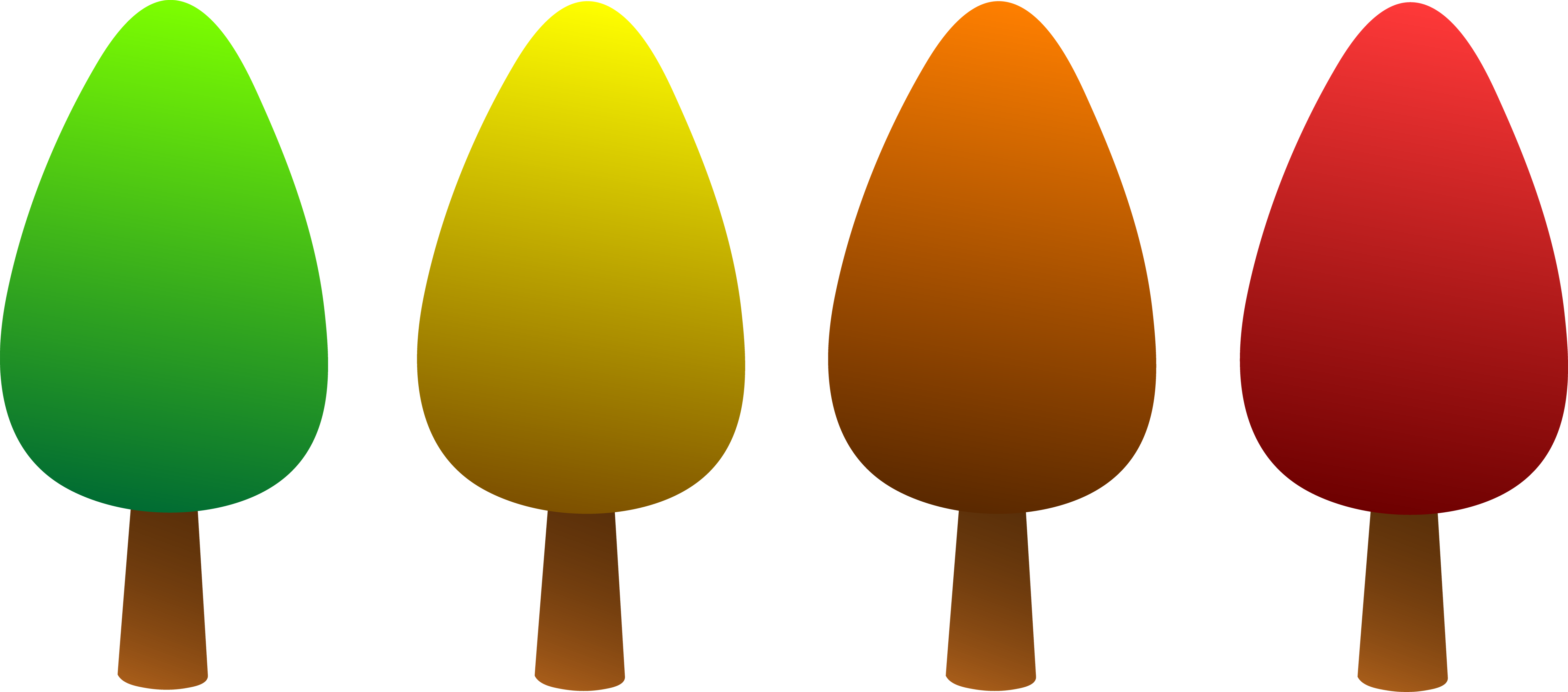 Photos Of Clip Art Four Medium Size - Four Tree Clipart (5000x2207)