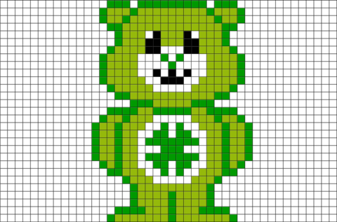 Pixel Art Design Gallery - Hama Beads Care Bears (480x317)