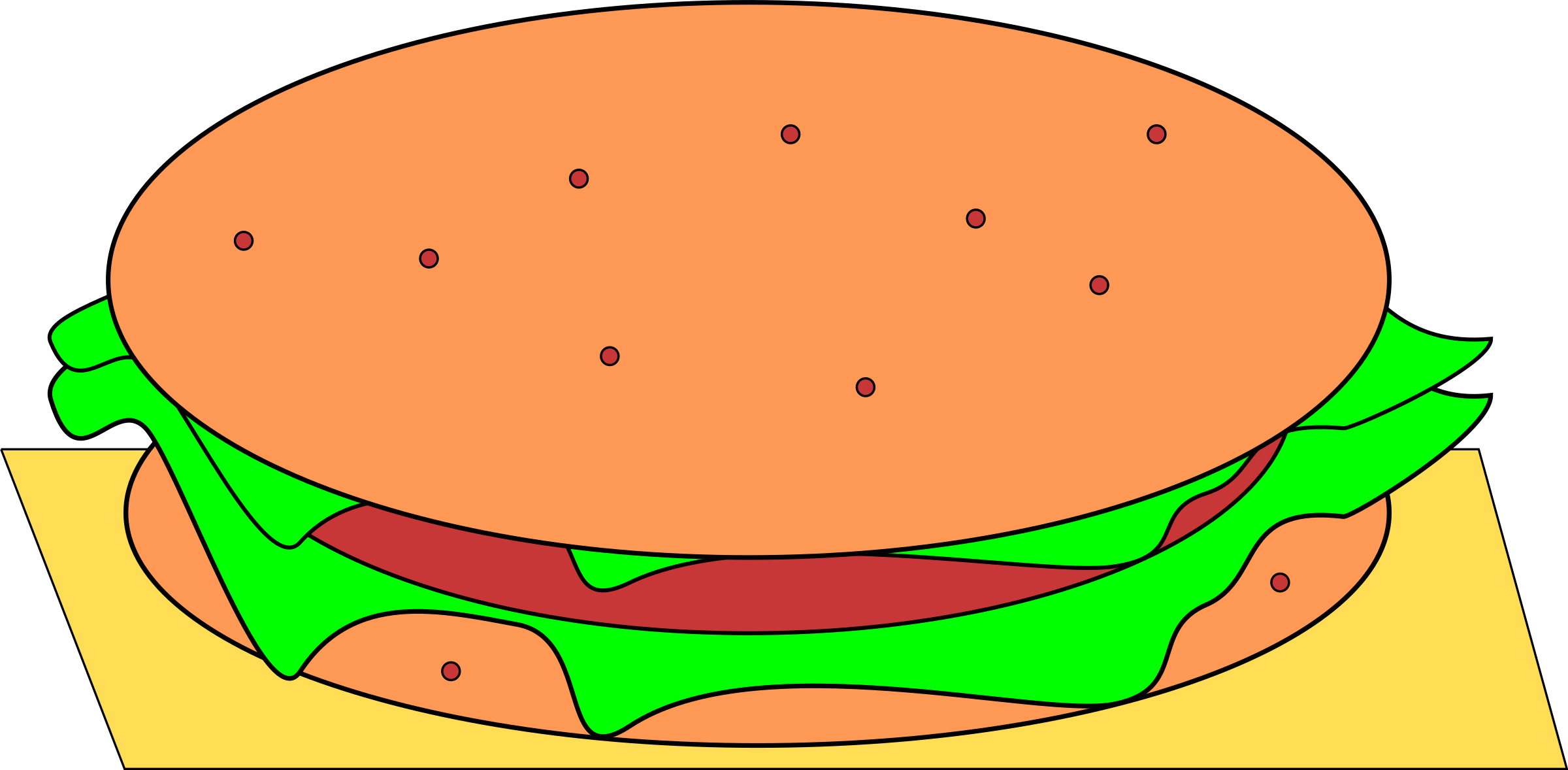 Hamburger Cheeseburger Junk Food Fast Food French Fries - Hamburger Clipart (2400x1178)