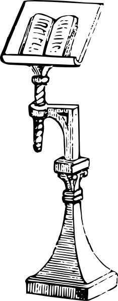 Free Vector Book Stand Clip Art - Kitap Ve Kütüphane Çizim (234x595)