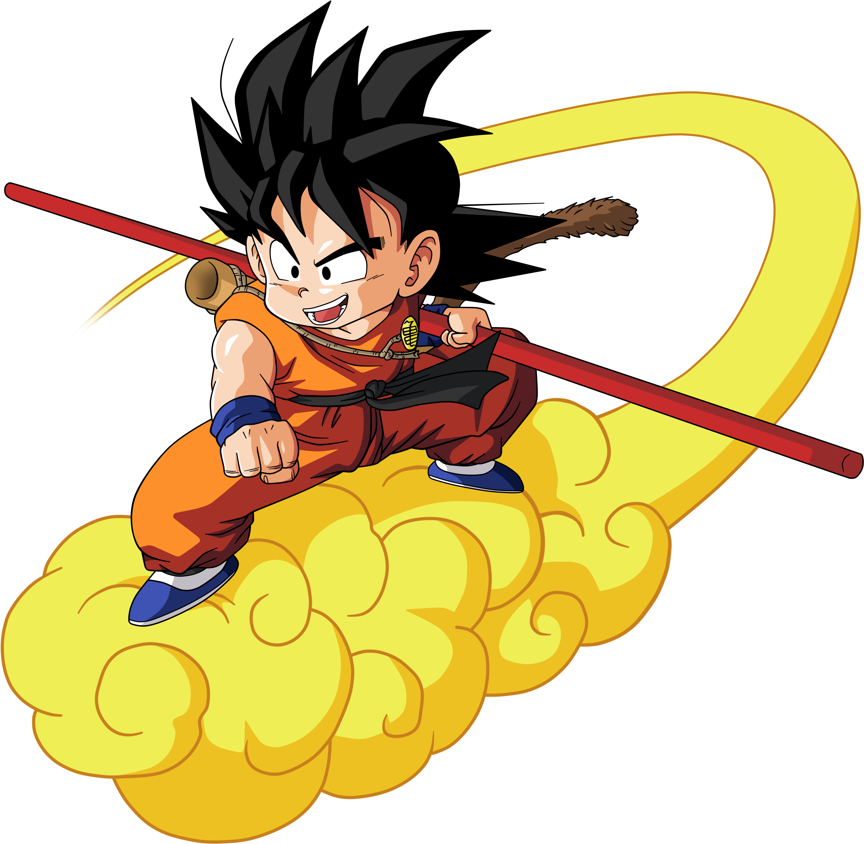 Bardocksonic 195 10 Goku Chico Kinton By Bardocksonic - Goku On Flying Nimbus (4000x3844)