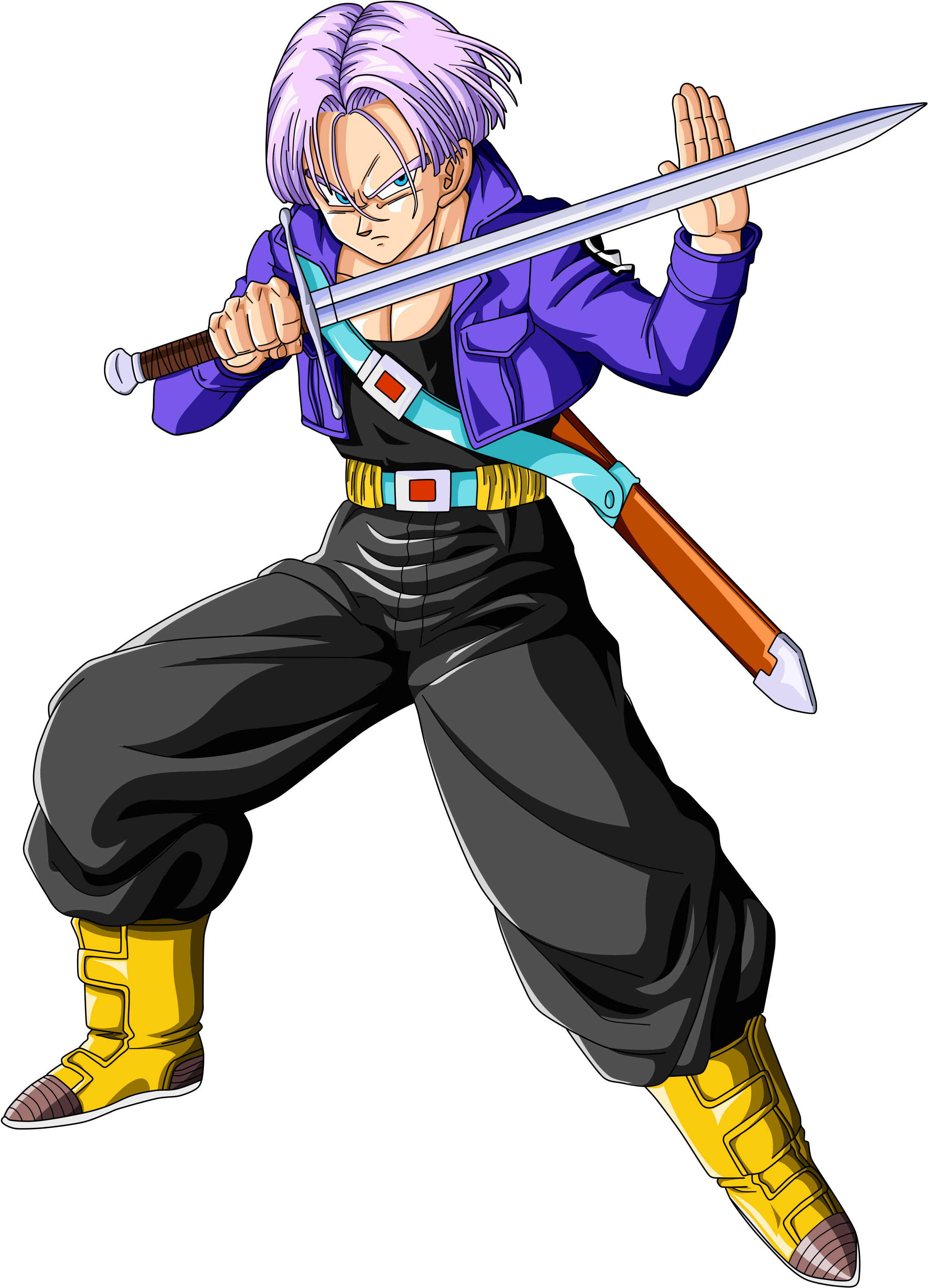 Trunks - Dragon Ball Trunks Png (2500x3653)