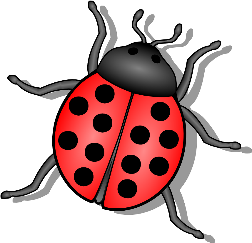 Gustavorezende Lady Bug 999px 158 - Ladybug Clipart Black And White (999x1413)