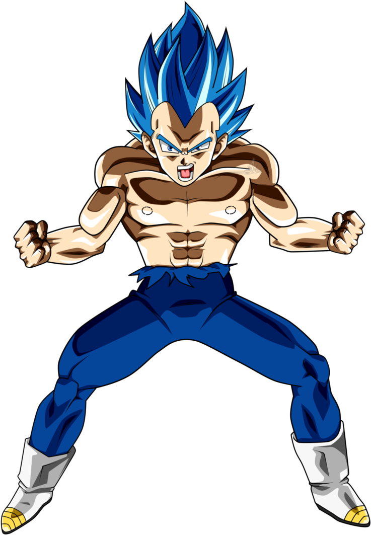Dragon Ball Z Clipart Vegeta - Vegeta Ssj Blue 2 (748x1069)
