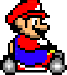 Mario Kart - Mario Kart Pixel Art (500x350)