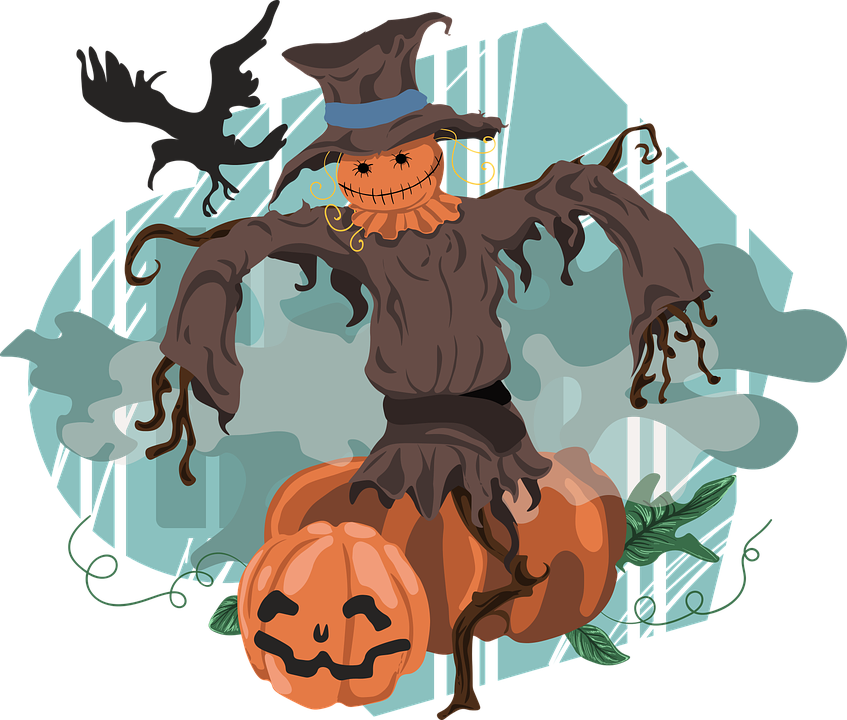 Dancing Leprechaun Clipart - Halloween Scarecrow Clipart (847x720)