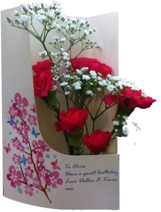 Pinks And Swirls Birthday Flower Card - Fosmon Dura-design Flexible Slim-fit Skin Protective (420x420)