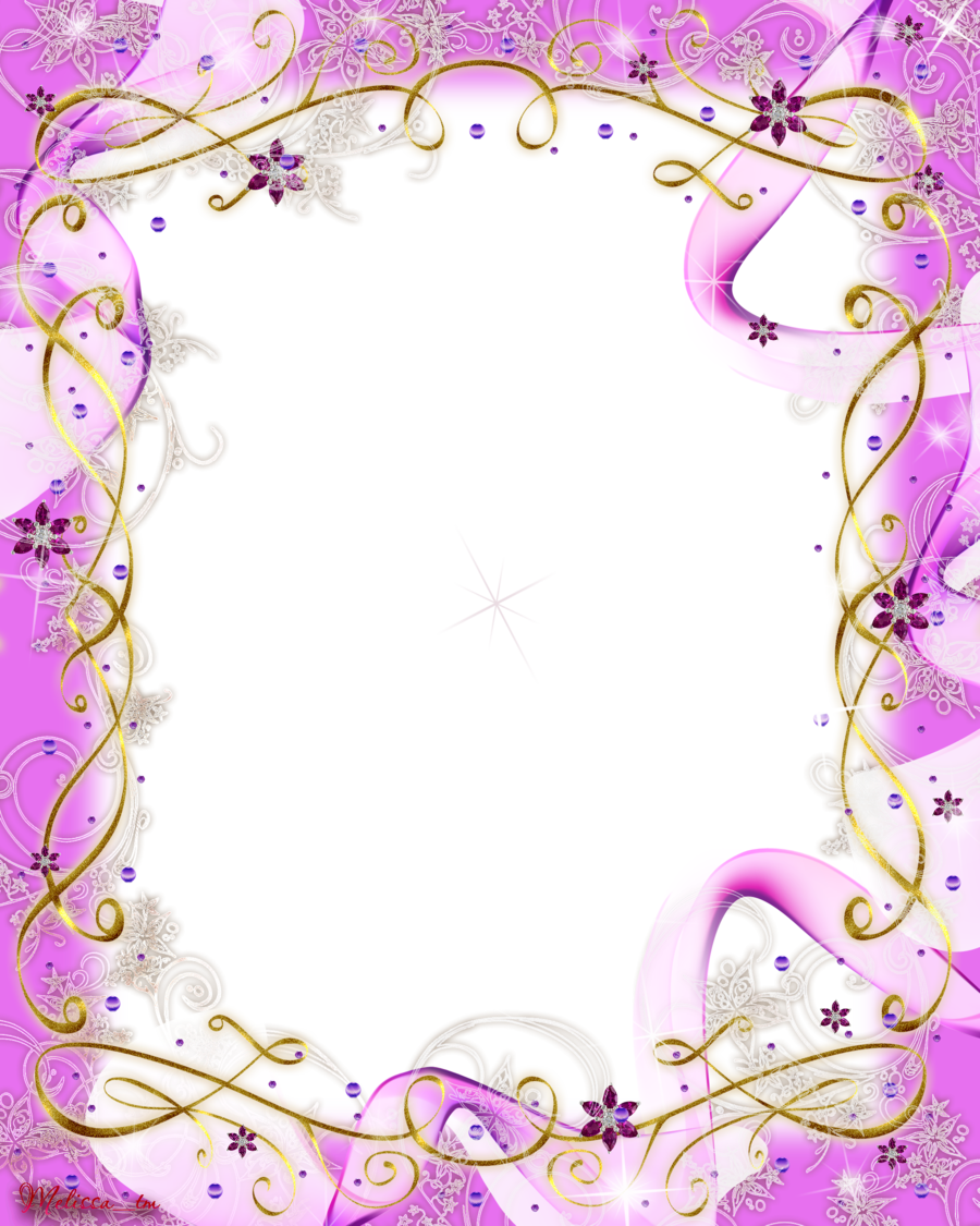 Frame Pink Baw And Swirls Png By Melissa-tm On Deviantart - Pink Borders And Frames Png (900x1125)