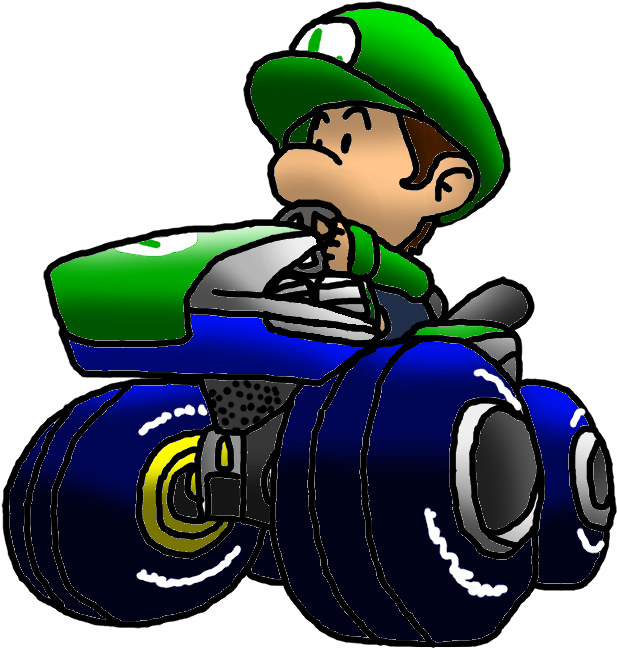 Mk8 Baby Luigi By Babyluigionfire - Baby Luigi Mario Kart 8 (671x671)