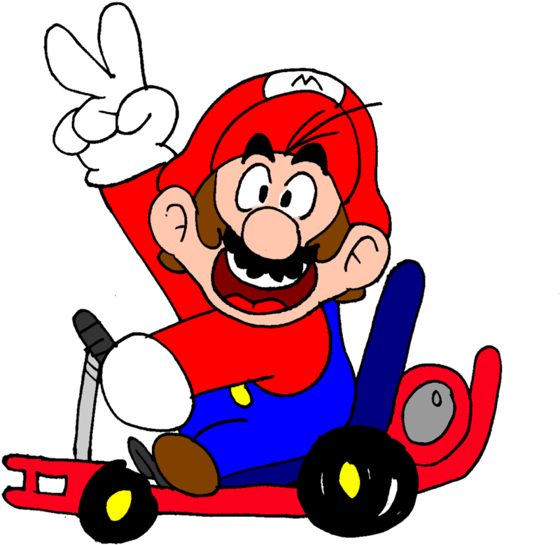 Smt Super Mario Kart - Cartoon (900x887)