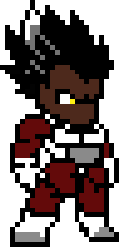 Jordan - Goku Blue Pixel Art (590x610)