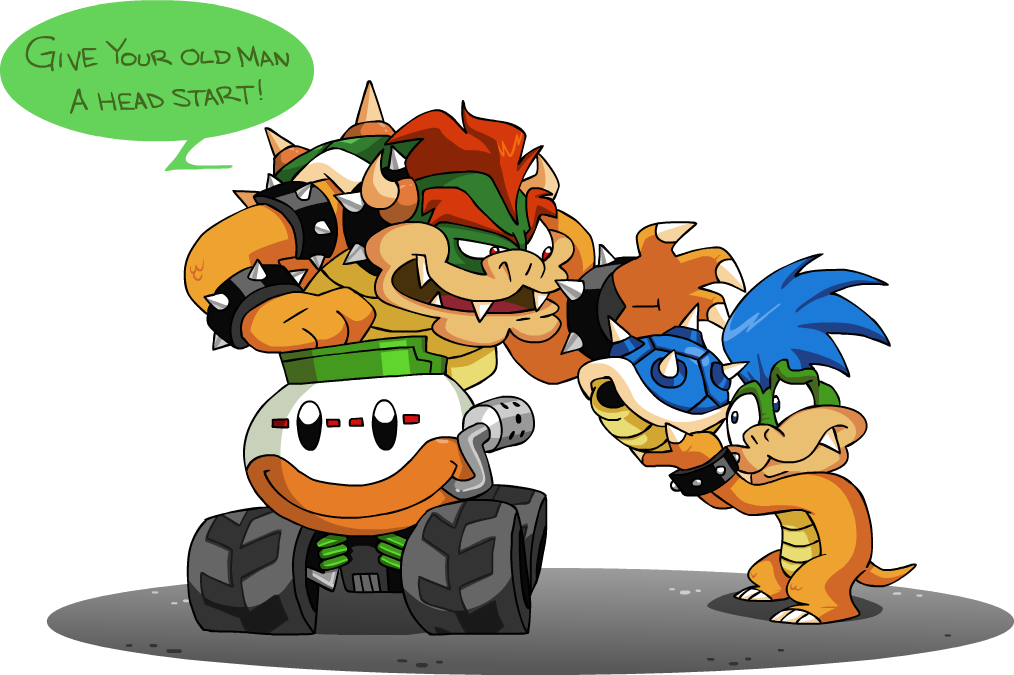 No Kart For Old Koopas By Professorfandango - Koopa Clown Car Mario Kart 7 (1014x675)