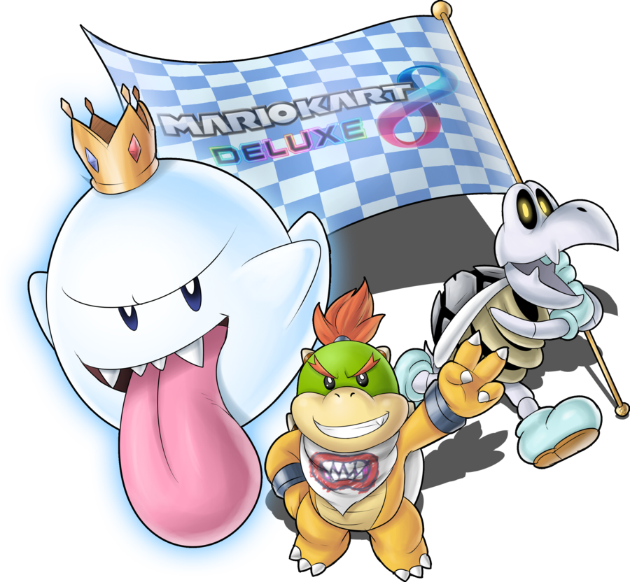 We're Back By Zieghost - Dry Bones Bowser Jr King Boo (900x832)