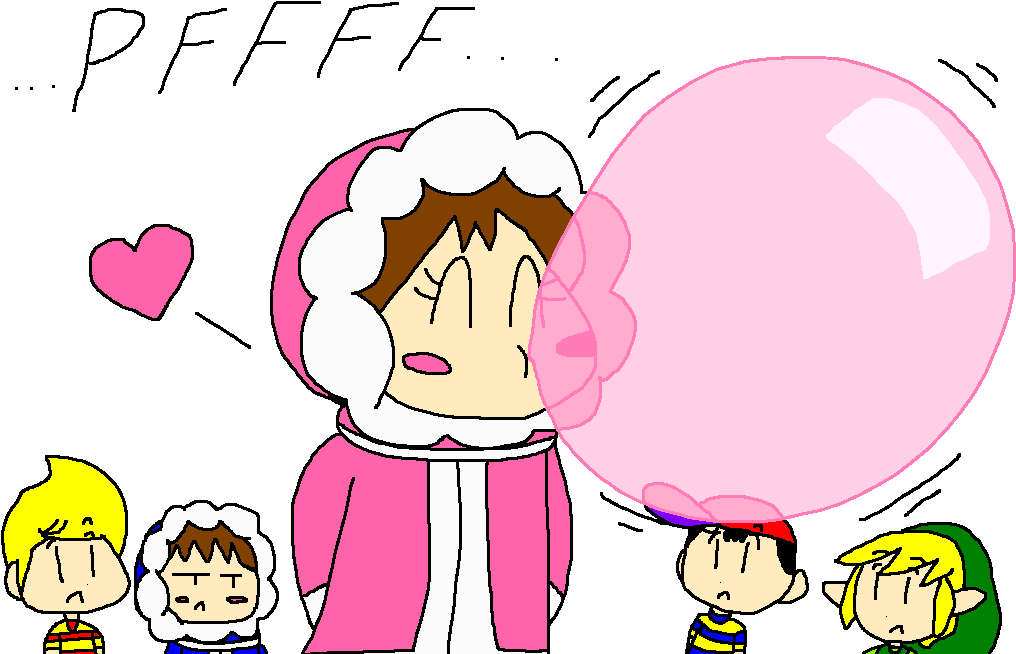 The Boys Watching Nana Blowing Bubble Gum By Pokegirlrules - Bubble Gum (1021x684)