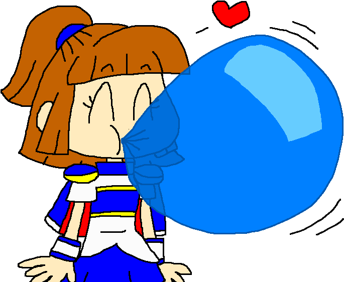 Arle Nadja Blowing Blue Bubble Gum By Pokegirlrules - Arle Nadja Blowing Blue Bubble Gum By Pokegirlrules (720x586)