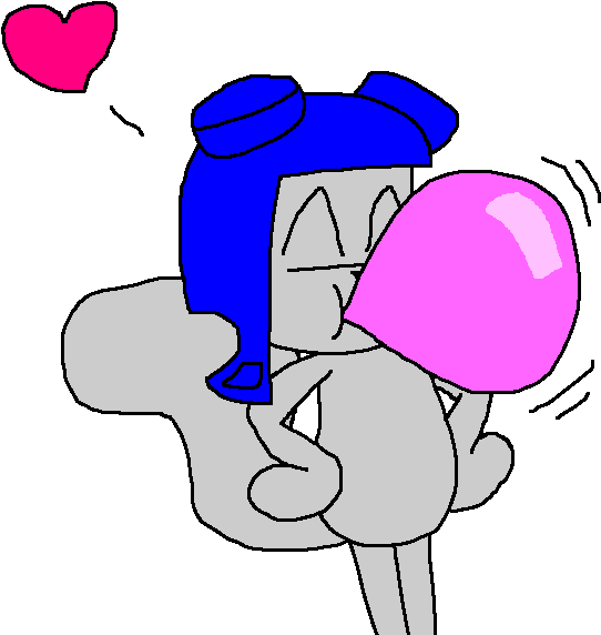 Rocky Blows His Bubble Gum By Pokegirlrules - Rocky Blows His Bubble Gum By Pokegirlrules (601x593)