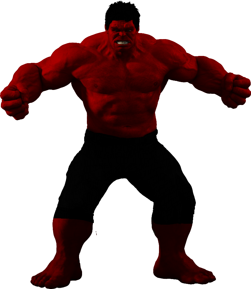 Transparent Concept By Asthonx1 - Red Hulk No Background (832x961)