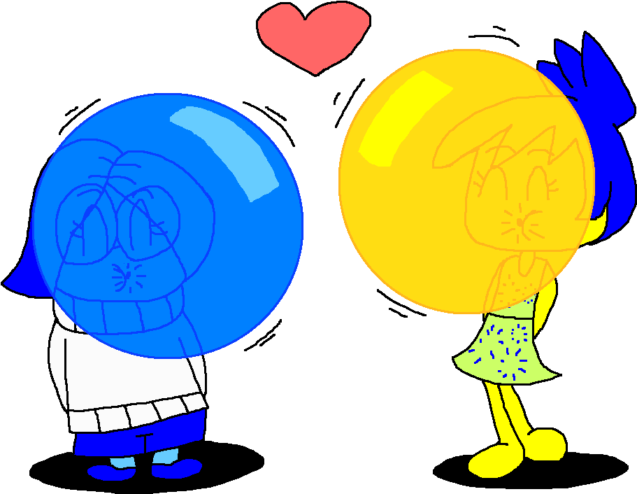 Joy X Sadness Color Bubble Gum By Pokegirlrules - Joy X Sadness Color Bubble Gum By Pokegirlrules (989x758)